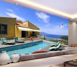 Wallpapers 3d Name Custom Wallpaper Sea View Room Landscape Painting Mural Customised For Walls