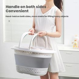 Laundry Bags Foldable Basket With Handles Large Capacity Clothes Storage Bucket Saving Space Kitchen Organizer Bathroom Accessories