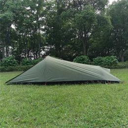 Tents and Shelters Double layered 1 person camping tent Ultralight sleep bag Bivy backpack Aluminium travel tentQ240511