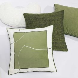 Pillow Modern Style Grass Green Sofa Cover Case Home Living Room Homestay Decoration Backrest Without Filler