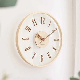 Wall Clocks Nordic Minimalism Clock Wall Clock Living Room Modern Cream Style Dining Room Wall Watch Hanging Japanese Clock Home Decor