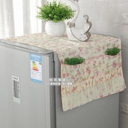 Storage Bags Florid Refrigerator Cover Cloth Rose With Bag Electric Dust Lace 2color