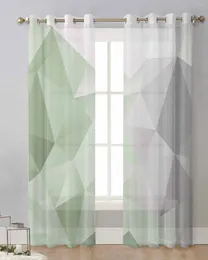 Curtain Abstract Gradient Green Bedroom Voile Window Treatment Drapes Tulle Curtains For Living Room Sheer