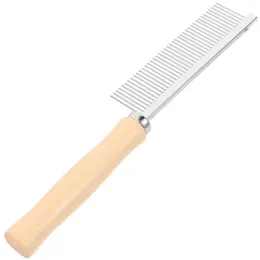 Dog Apparel Combs Pet Cat Wooden Handle Single Row Combing Smoothing Fur Dematting For Cats Grooming Supplies Accessories