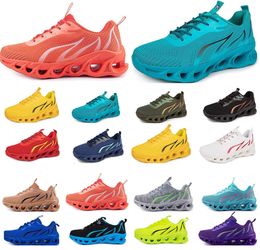 2024 GAI Spring Men Shoes Running Flat Shoes Soft Sole Bule Grey New Models Fashion Color Blocking Sports Big Size A1117SD