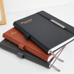 Notepad 18-month Plan Books Full English Version PU Leather Calendar Notebook Business Office Notebooks