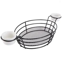 Dinnerware Sets Stainless Steel Chip Basket Kitchen Holder Fried Chicken Frying Snack Tray