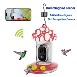 Other Bird Supplies Smart Hummingbird Feeder AI Recognition Camera Pet Outdoor APP WIFI Ant-proof Monitor