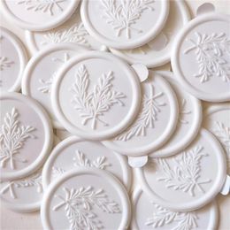 Party Supplies Rosemary Leaf Self Adhesive Wax Seal Stickers Wedding Stamp Envelope Botanical SELF-ADHESIVE