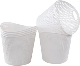 Laundry Bags 6-Pack Large Plastic Storage Basket White Hamper Baskets For Wet Towel