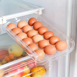 Storage Bottles Rolling Organizer Drawer Type Fresh-keeping Eggs Holder Refrigerator Egg Box Container Tray For Kitchen Accessories