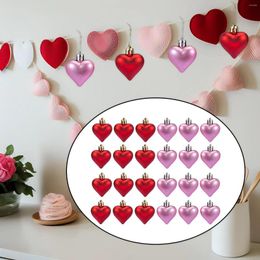 Decorative Figurines 24Pcs Valentine's Day Heart Shaped Ornaments Romantic Valentines Decor For El Valentine Tree Wedding Windows
