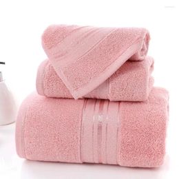 Towel 3-piece Set Solid Colour Sequin Striped Cotton Large Thick Bath Bathroom Hand Wash Household