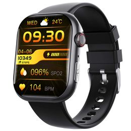 2024 Akıllı Saatler F100 Smartwatch EKG Elektrokardiyogram İzleme SOS Tek Tıklama Emer Kan ve Kan Basıncı Egzersiz Bilekliği