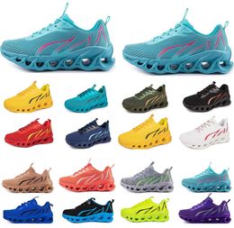 2024 GAI Spring Men Shoes Running Flat Shoes Soft Sole Bule Grey New Models Fashion Colour Blocking Sports Big Size AbcASDqs