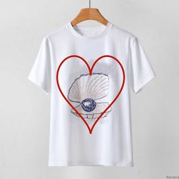 Tshirt Womens Designer T-shirt Cherry Printting Loose Crew Neck Short Sleeve Cotton Casual Tops 2024 Summer Tees Y2k Streetwear Btj4