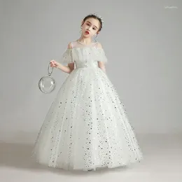 Girl Dresses Children's Dress Girl's Princess Fluffy Gauze Piano Performance Little Host Flower Wedding