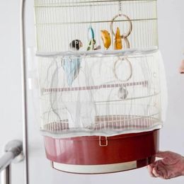 Other Bird Supplies Nylon Mesh Cage Cover Parrot Net Easy Cleaning Seed Catcher Accessory