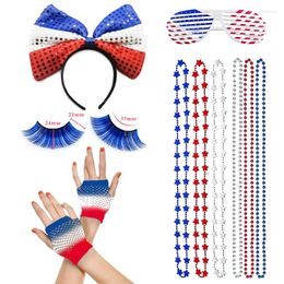 Party Supplies PESENAR American Flag Headband Bow Patriotic July 4 Hair Accessories