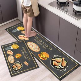 Carpets Modern Kitchen Floor Mat Polyester Anti Slip Waterproof Oil Proof Bath Bedroom Living Room Carpet Doormat Rug