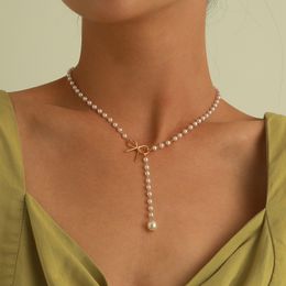 Designer Gold and 925 silver Fashion Gift Necklaces Woman jewelry Necklace Designer choker pearl With Elegant box insect 043 XL