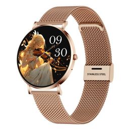 DW016.6mm Ultra-Thin Body Smartwatch para o exercício feminino, freqüência cardíaca, pressão arterial, comunicação Bluetooth
