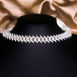 Fashion Custom High-End Solid Sterling Sier Spike Gold Plated Shape Iced Out VVS D Color Moissanite Diamond Necklace