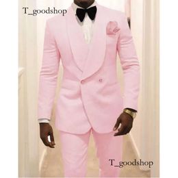 Suit da uomo Blazer Blazer Groomsmen su misura da sposa da sposa a scialle di sciano a forma di piombo 2 pezzi per la giacca da matrimonio pantaloni costume homme 230407 873