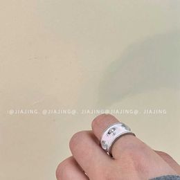 Brand Cold Wind Westwoods Saturn Enamel Ring for Female Crowd Design High Sense Personalised Index Finger with Adjustable Opening Nail