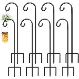 Gtongoko Outdoor Shepherd Dog Hook 32 Inch (approximately 81.2 Cm) Garden Hook, Used for Hanging Plants, Lanterns, Bird Feeders, Solar Lights, Mason Jars,