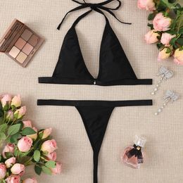 Bras Sets Swimsuit Set Women Lace Bra Seamless Underwear Backless Vest Sexy Bralette Lingerie Ultrathin & Brief Female