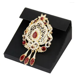 Brooches Neovisson Morocco Gold Color Brooch For Aristocratic Women Handmade Wedding Jewelry Bride Gift Clothing Accessories