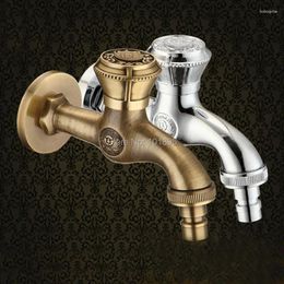 Bathroom Sink Faucets Wall Mounted Half Inch Thread Chrome And Bronze Colours Water Tap For Washing Machine L17082