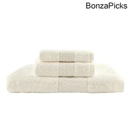 Towel BonzaPicks Linen White Bath Towels 4-Pack-Soft And Absorbent Premium Quality Perfect For Daily Use Cotton Wash