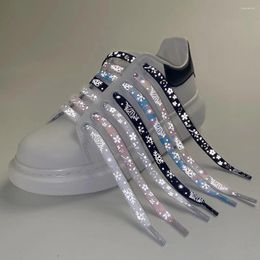 Shoe Parts Luminous Reflection No Tie Laces Fashion Shoelaces Outdoor Sneakers Quick Safety Flat Shoelace Kids And Adult Lazy