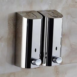 Liquid Soap Dispenser Stainless Steel Wall Mounted Bathroom El Shampoo Lotion Hand