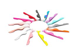 Multifunctional False Eyelashes Tweezers Stainless Auxiliary Eyelash Curler Eye Lash Applicator Clip makeup tools Custom logo1752354