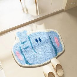 Carpets Tufting Cartoon Animal Bathroom Mat Elephant Crocodile Carpet Bathmat Rug Floor Pad Doormat Kawaii Home Room Nursery Decor
