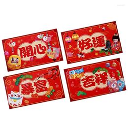 Gift Wrap -4 Pcs Chinese Red Envelopes Year Of The Tiger Lucky Money Packets Hong Bao For Spring Festival Birthday Supplies