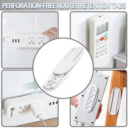 Hooks 1pcs Wall-mounted Self-Adhesive Desktop Socket Fixer Household Router Fixed Clip Power Strip Organizer Holder