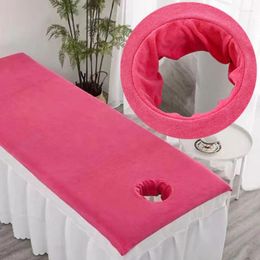 Towel Superfine Fibre Soft And Absorbent Beauty Salon Bath Bed With Hole Massage Sheet Physiotherapy 80x180cm