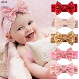 Hair Accessories 2024 New Soft Sequins 4 /5 Childrens Headband Swan Plush Turbo and Baby d240513