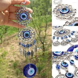 Decorative Figurines Wind Chimes Turkey Evil Eye Pendants Amulet Home Wall Hanging Decor Blessing Protection Gift Dream Catcher Blue