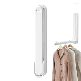 Hangers Wall For Clothes Punch Free Foldable Drying Rack Coat Racks Retractable Hanger Balcony