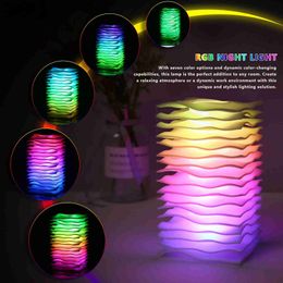 Luzes noturnas RGB Luz atmosférica Creative Light Light Christmas Decoration Home Light Light Desk USB Bedroom Decoração S240513