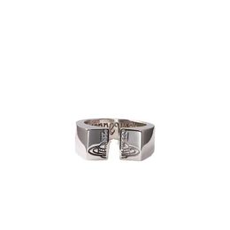 Designer Westwoods Saturn engraved open ring punk style minimalist couple index finger crack square Nail SKRX