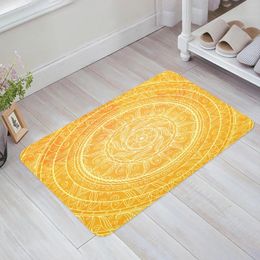 Carpets Egyptian Abstract Sun Yellow Kitchen Floor Mat Living Room Decor Carpet Home Hallway Entrance Doormat Balcony Door Anti Slip Rug