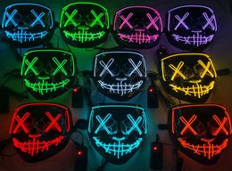 Halloween Mask LED Light Up Funny Masks The Purge Election Year Great Festival Cosplay Costume Supplies Party Mask RRA43318572259