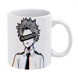 Mugs Shinso Husbando White Mug 11oz Funny Ceramic Coffee Tea Milk Cups Boku No Hero Academia Shinsou Hitoshi My Heroaca Midori