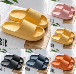 2024 Slippers for men women Solid color hots low soft blacks white Chartreuse Multi walking mens womens shoes trainers GAI-S555